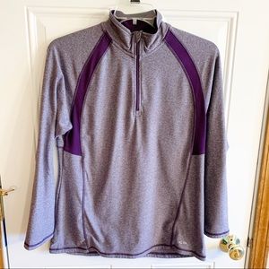 Womens C9 Champion 1/4 zip, L/S, Large, Purple